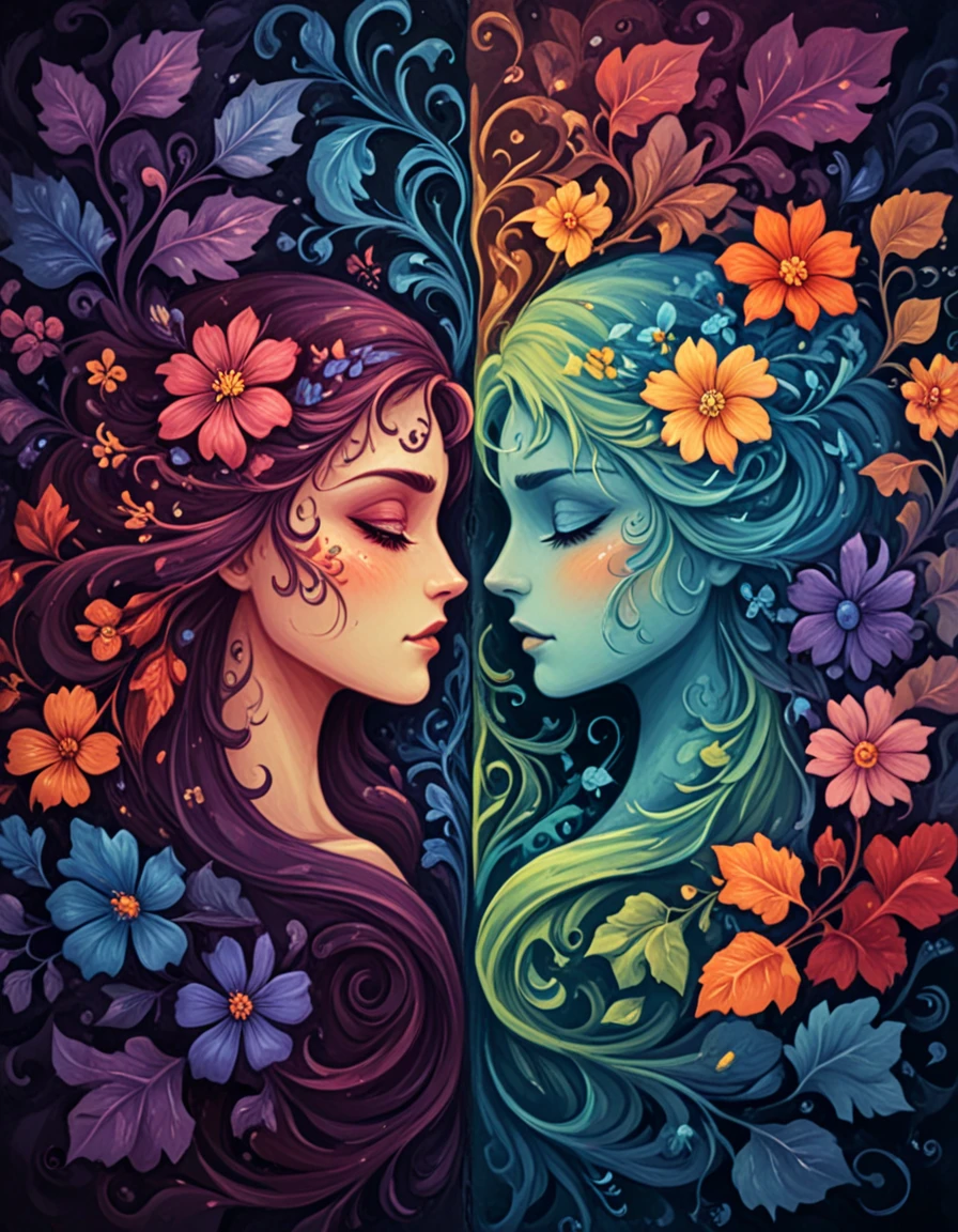 novuschroma69 dual dichotomy swirls and florals <lora:novuschroma69 dual:1.35> <lora:sdxl_lightning_8step_lora:1>