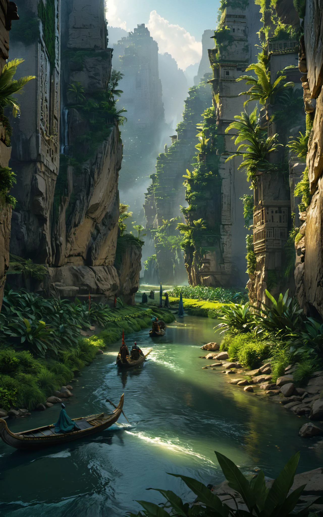 XUER Kingdom of Heaven,outdoors,water,no humans,scenery,dark,watercraft,green theme,river,landscape,
<lora:绪儿 天国王朝 XUER Kingdom of Heaven:0.8>,
highly detailed,ultra-high resolution,32K UHD,sharp focus,best-quality,masterpiece,