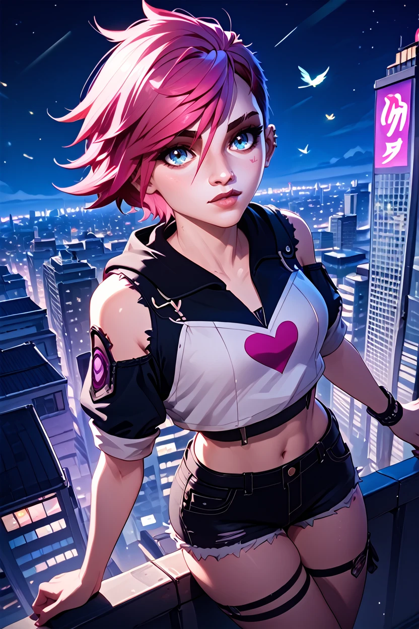 score_9, score_8_up, score_7_up, score_6_up
<lora:ALVi:1.0>
ALVi, 1girl, pink hair, short hair, looking at viewer, overlooking the city from a rooftop bar at night, chic outfit, standing