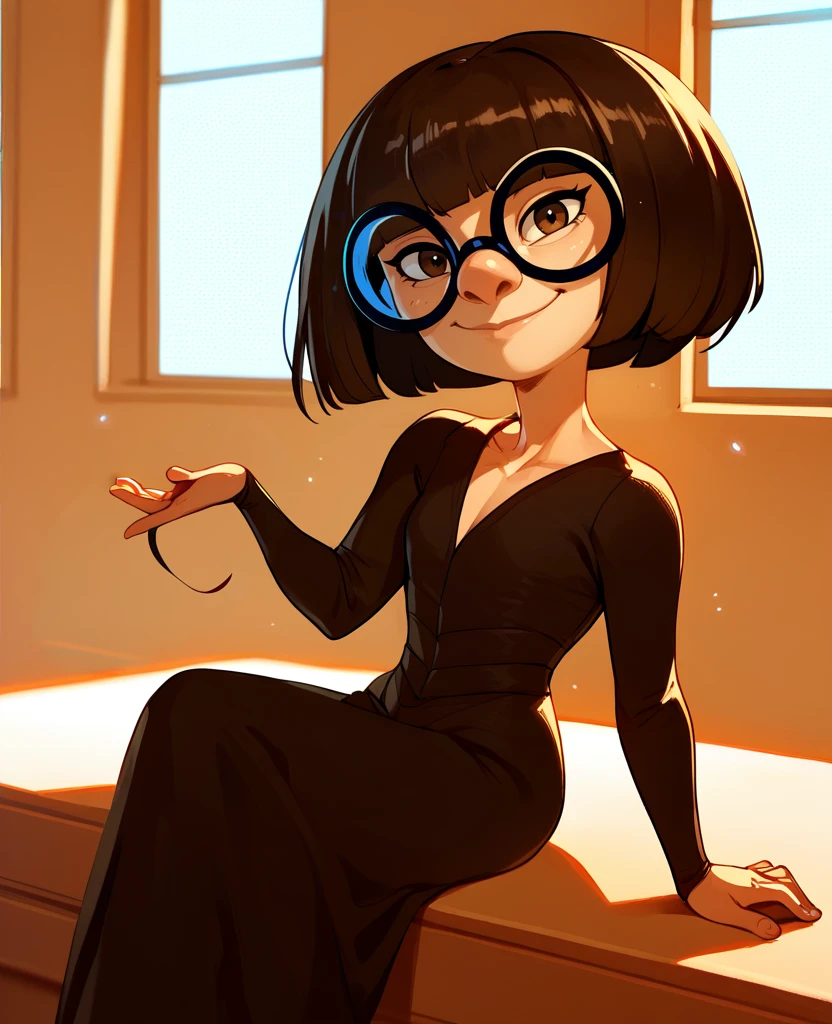 score_9,score_8_up,score_7_up,score_6_up,
ednamodexl,glasses,short hair,bob cut,brown eyes,
black gown,light smile,
looking at viewer,
indoors,solo,
sitting,fancy chair,
<lora:Ednaxl:1>,