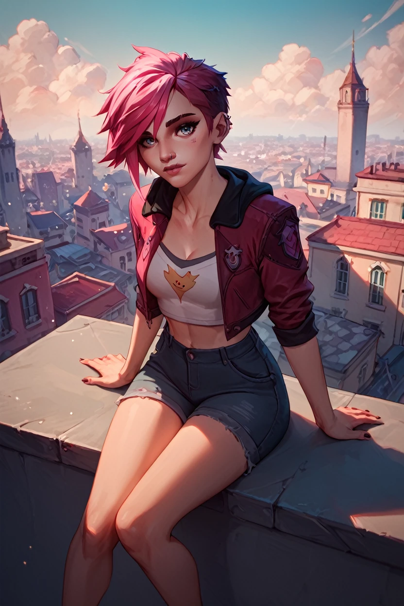 score_9, score_8_up, score_7_up, score_6_up
<lora:ALVi:1.0>
ALVi, 1girl, pink hair, short hair, looking at viewer, overlooking the city from a rooftop bar at night, chic outfit, sitting