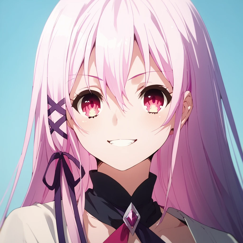 score_9, score_8_up, score_7_up, score_6_up, score_5_up, score_4_up, source_anime,  Kisara, very long hair, pink eyes, pink hair, , soft smile, portrait