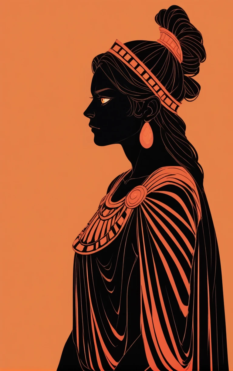 fullbody,
profile view,
<lora:GreekPot-000008:1> greek pottery,
orange background, monochrome, vibrant color, orange eyes,
1girl, black skin,, score_9, score_8_up, score_7_up, score_6_up, score_5_up, score_4_up, BREAK