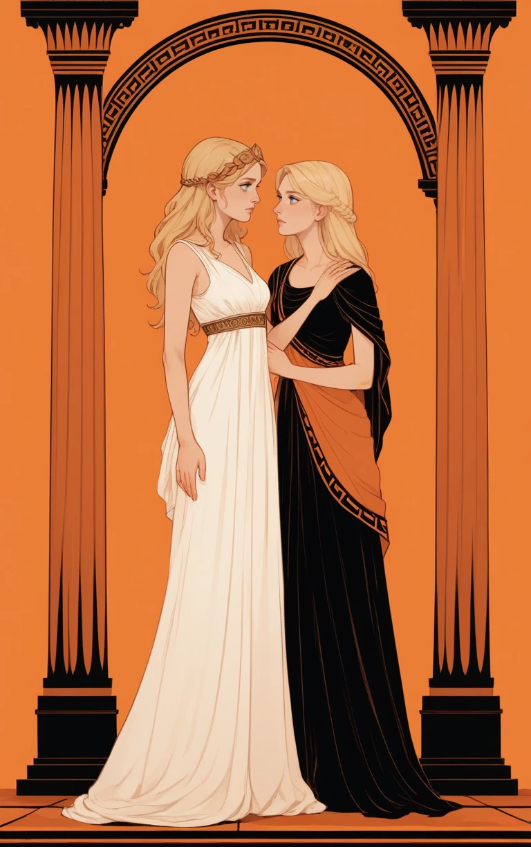 score_9, score_8_up, score_7_up, score_6_up, score_5_up, score_4_up, BREAK,
<lora:GreekPot-000008:1>
gr33k, greek pottery, orange, 1girl, standing, full body, orange theme, armor, dress, long hair, orange background,
blonde hair, blue eyes, beautiful, looking to side,