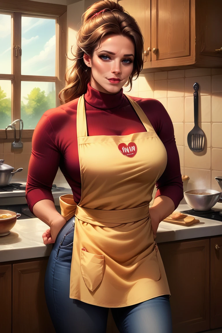 score_9, score_8, score_7,solo female, 1girl,,Alex_Walsh, apron,turtleneck sweater, pants, kitchen, red lips<lora:EMS-449458-EMS:1.000000>