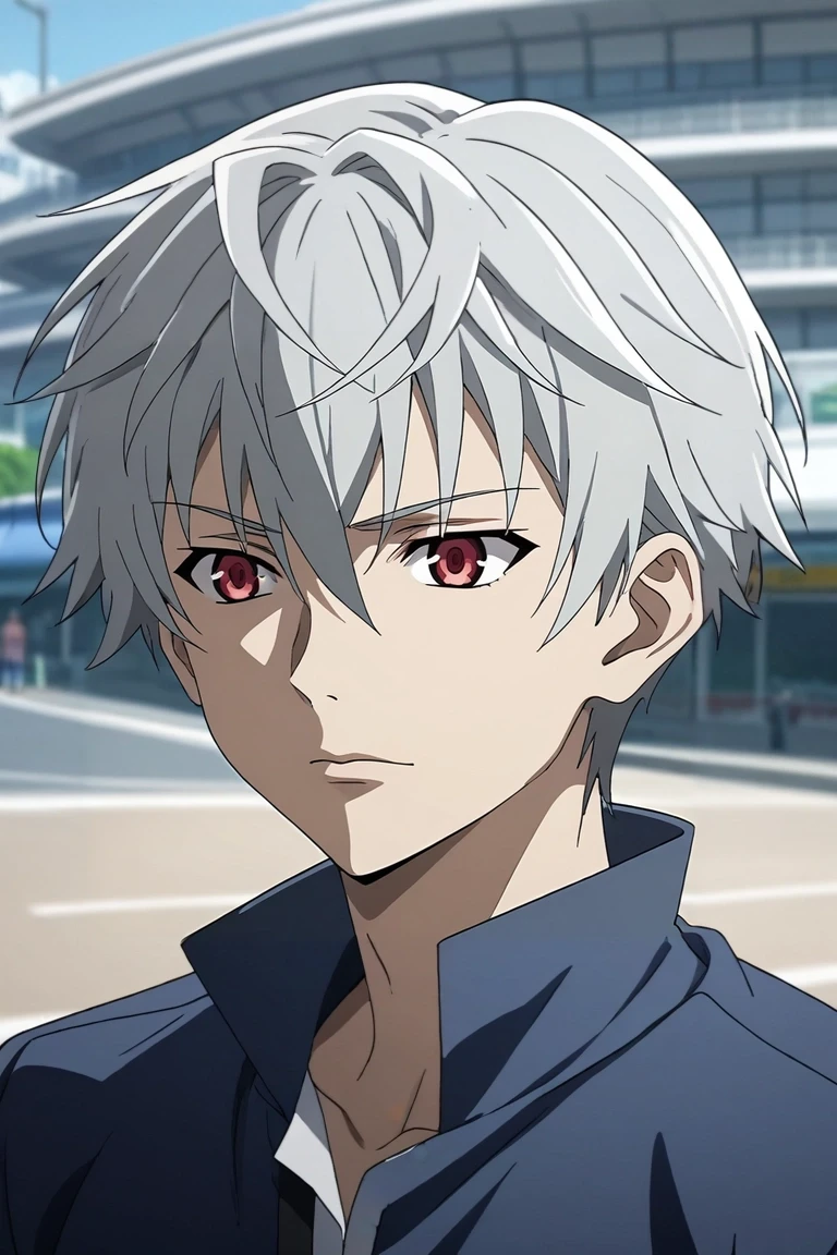 score_9, score_8_up, score_7_up, , rating_safe, intricate details, anime screencap, , , , depth of field, 1boy, solo, male focus, <lora:aru_akise_pony:0.74>, aru_akise, grey hair, red eyes, short hair, , , <lora:sdxl_lightning_8step_lora:1>