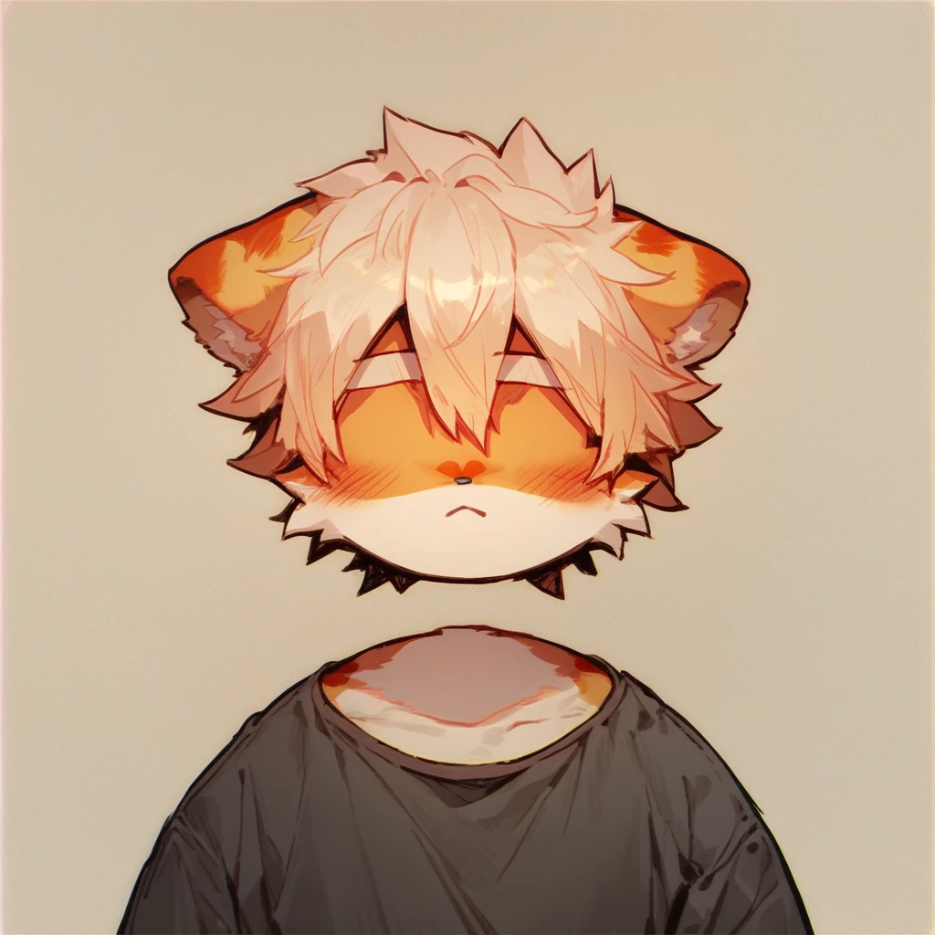 score_9, score_8_up, score_7_up, score_6_up, mikus-pfp, no eyes, simple background, milkytiger, tiger ears, tiger tail, blush,