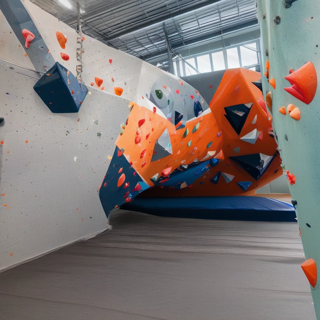 climbing gym, bouldering, indoor