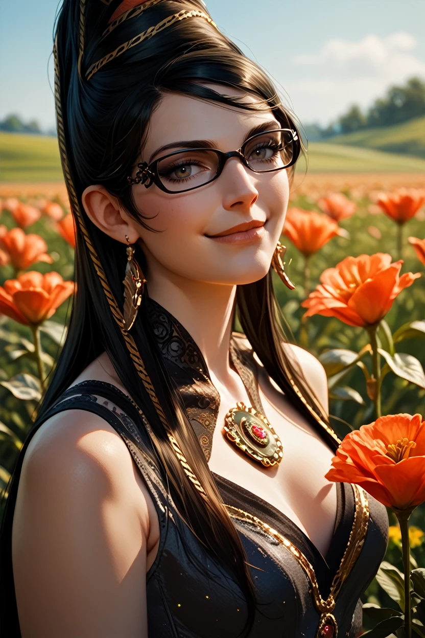 score_9, score_8_up, score_7_up, score_6_up
<lora:BBayo:1.0>
BBayo, 1girl, black hair, long hair, glasses, looking at viewer, in a field of tulips, golden hour, elegant dress, smiling