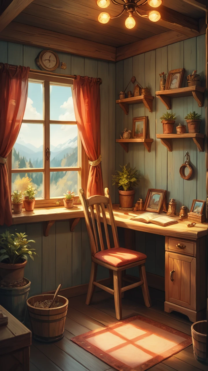 score_9, score_8_up, score_7_up, BREAK, rating_safe, cozy cabin, interior, extremely detailed , detailed background, clutter , <lora:zy_Detailed_Backgrounds_v1:.7>