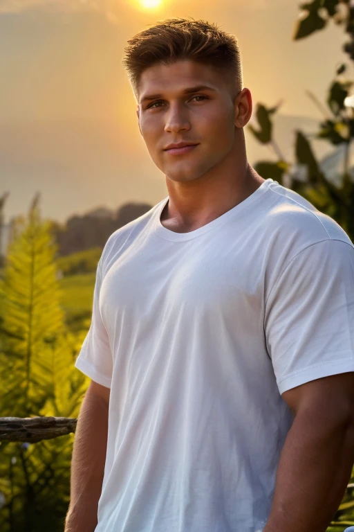 portrait, photograph of guy,  face focus, upper body High resolution handsome guy, highly detailed, white t-shirt, (look at viewer:1.1) bokeh background, sunlight morning, sunburnt, detailed eyes,  <lora:add_detail:0.7>    <lora:chrisbednarik:0.9> chrisbednarik (smirk:0.5), (masterpiece,best quality:1.5)