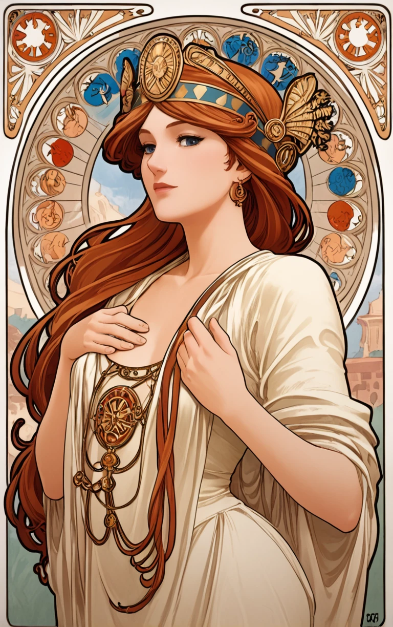 <lora:Mucha:1> mucha, art nouveau,
athena, goddess,, <lora:princess_xl_v2:0.8>