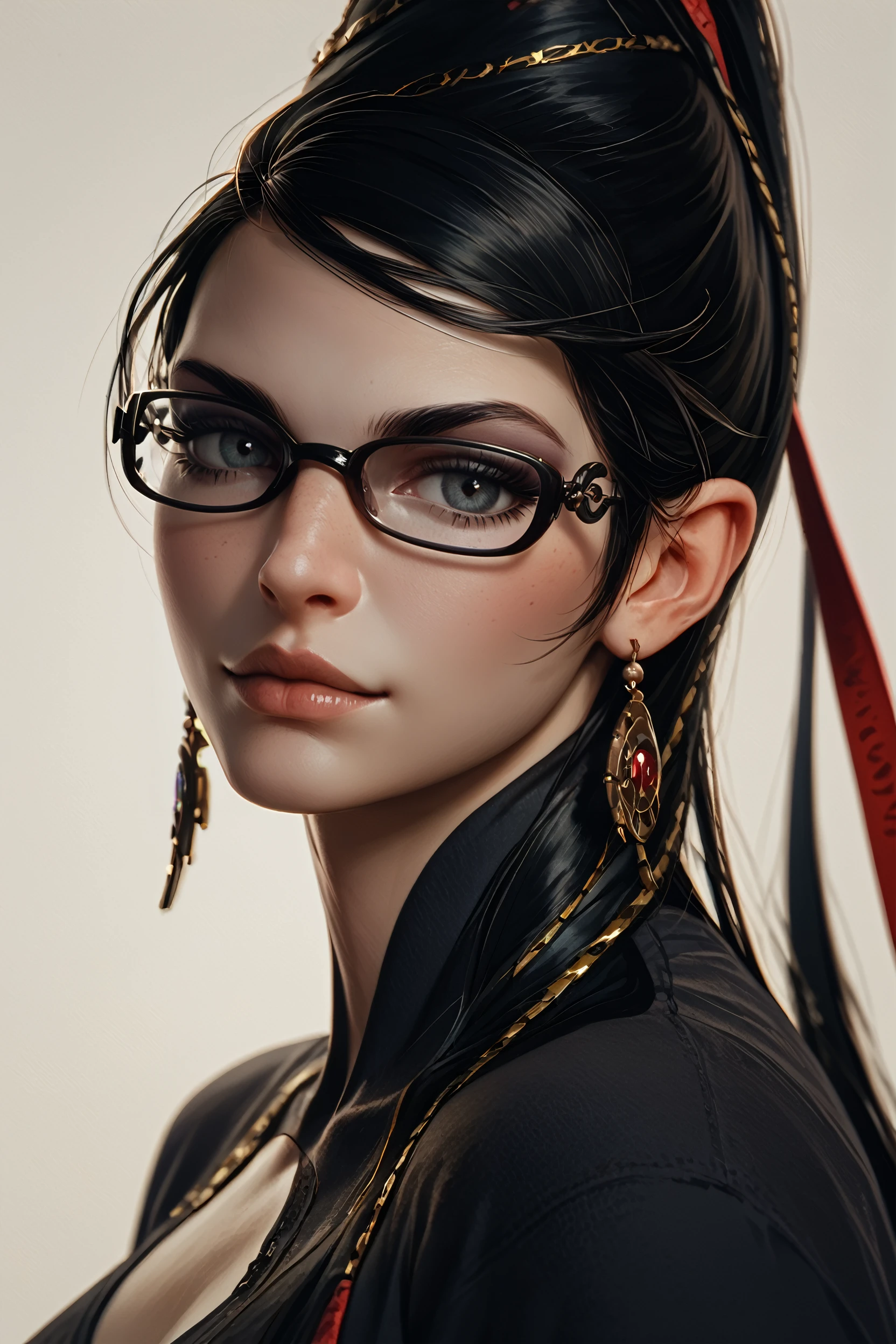 score_9, score_8_up, score_7_up, score_6_up
<lora:BBayo:1.0>
BBayo, 1girl, black hair, glasses, looking at viewer, simple background, portrait