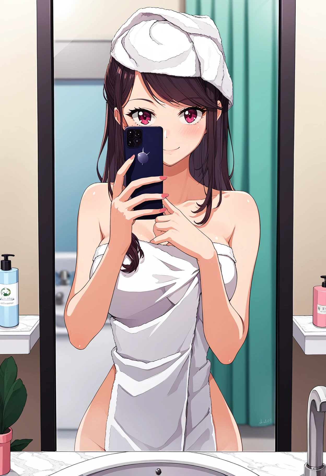 score_9, score_8_up, score_7_up,source_anime,rating_explicit,uncensored,anatomically correct,best perspective BREAK
osanai0804style<lora:osanai0804styleV1.5:1>
1girl,   HDA_SelfieAfterShowerXL