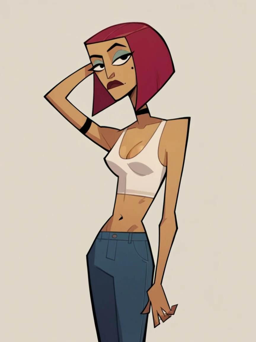 score_9, score_8_up, score_7_up, score_6_up, score_5_up,   <lora:clonehighXLP:1> clone high, 1girl, red hair,