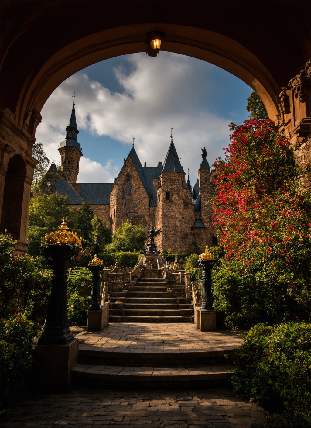 HDR photo of cinematic photo High-definition UHD pen and ink masterpiece, (Regal fantasy kingdom:1.2), Royal architecture, Intricate tapestries, Noble figures, (Fantastical landscapes:1.3), Magical creatures, Fabled essence, (Enchanted crown jewels:1.2), Ornate details, Majestic splendor, Mythical richness, Captured with a high-definition camera and lens for 8k art photography, Regal lighting, Trending on ArtStation . 35mm photograph, film, bokeh, professional, 4k, highly detailed . High dynamic range, vivid, rich details, clear shadows and highlights, realistic, intense, enhanced contrast, highly detailed