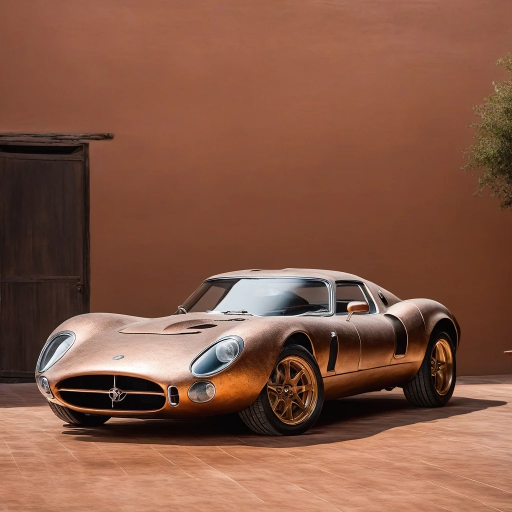 a sport car made entirely of cooper dust