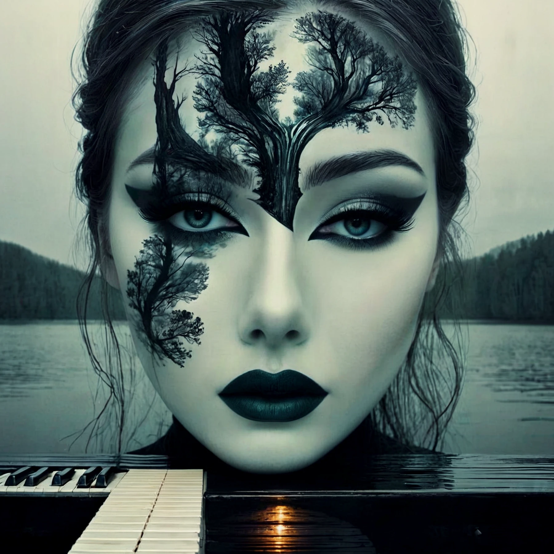 highly detailed. Vivid. Photo.

Piano playing Bach in a dark lake. Beautiful face.

Atmospheric, moody.

<lora:Visage01-03_CE_SDXL:0.7>