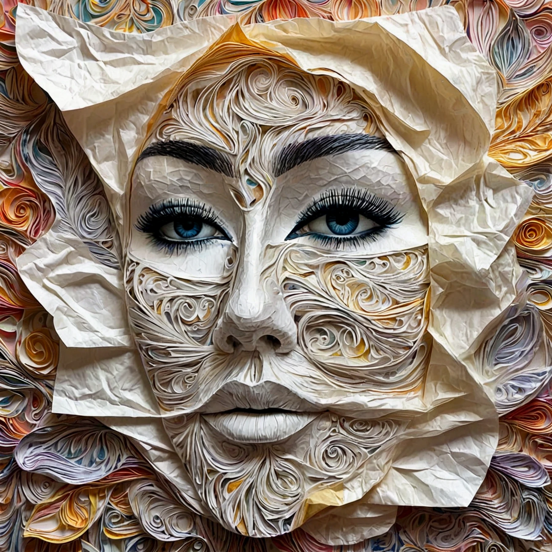 highly detailed. Vivid.

Paper tissue face.

<lora:Visage01-03_CE_SDXL:0.7>