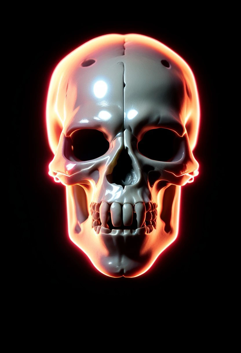 end_synth_tn100, solo, skull, male focus, glowing, 1other, black background, crack,  synthwave, vaporwave, gradient overlay, neon aesthetic, retrowave, punkwave, cyberpunk Score_PnyReal