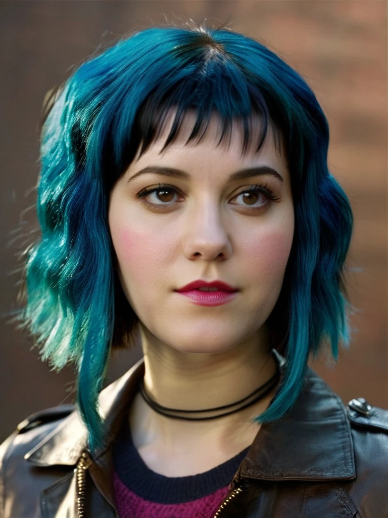 warm lighting<lora:melwinstead_v1.6_SDXL:1>a woman melwinstead as Ramona Flowers,portrait, best quality,masterpiece,