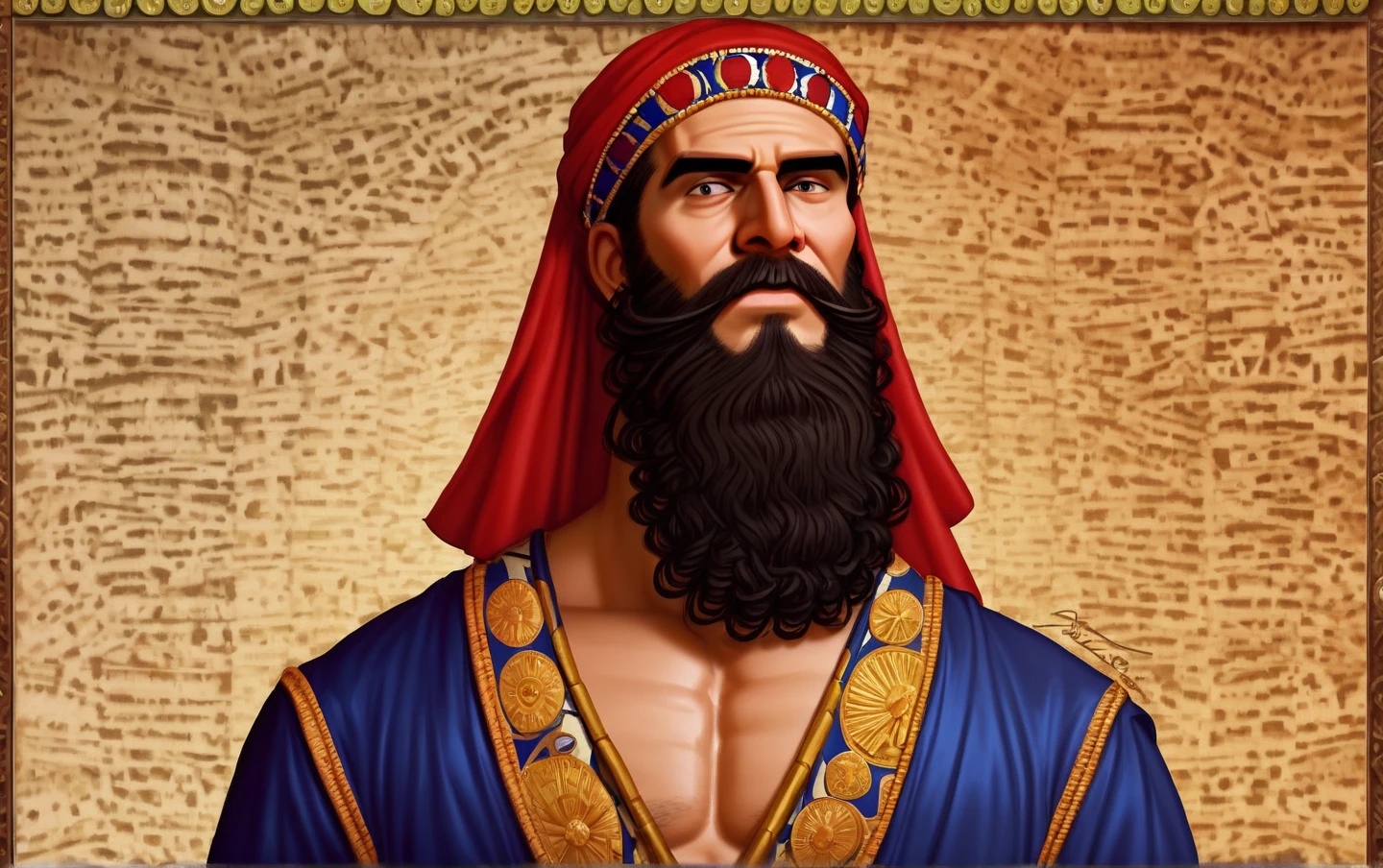 hammurabi<lora:Hammurabi_ror_pony-20:1>, 1man, beard, long robe, sumer, ziggurat, mesopotamia, long beard, ancient, solo, outdoor, source_realism