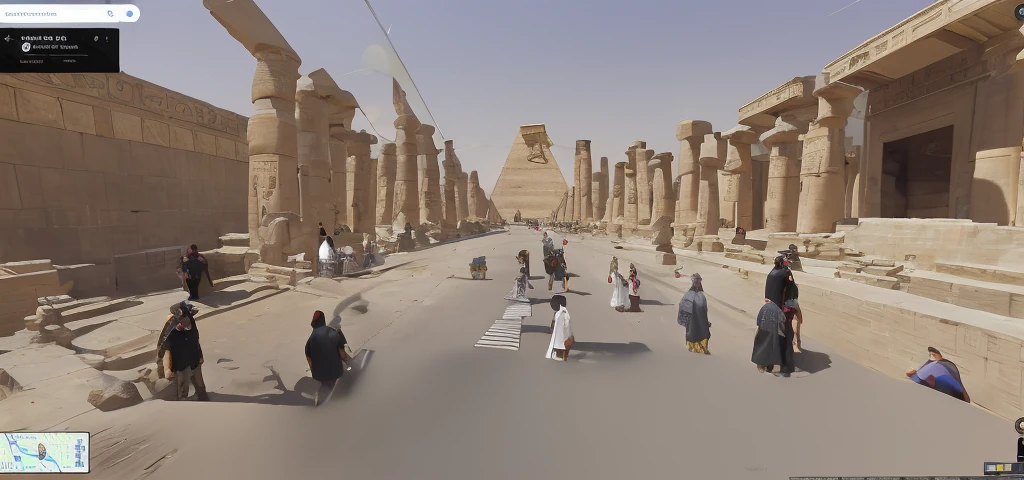 <lora:Shitcam:1>, blurry, bad lighting, bad quality, fake screenshot, street, road, city, urban, blur, bright, buildings, house, car, people, (((ancient egypt))), ((egyptian temple)), pyramid, ancient architecture, peasant