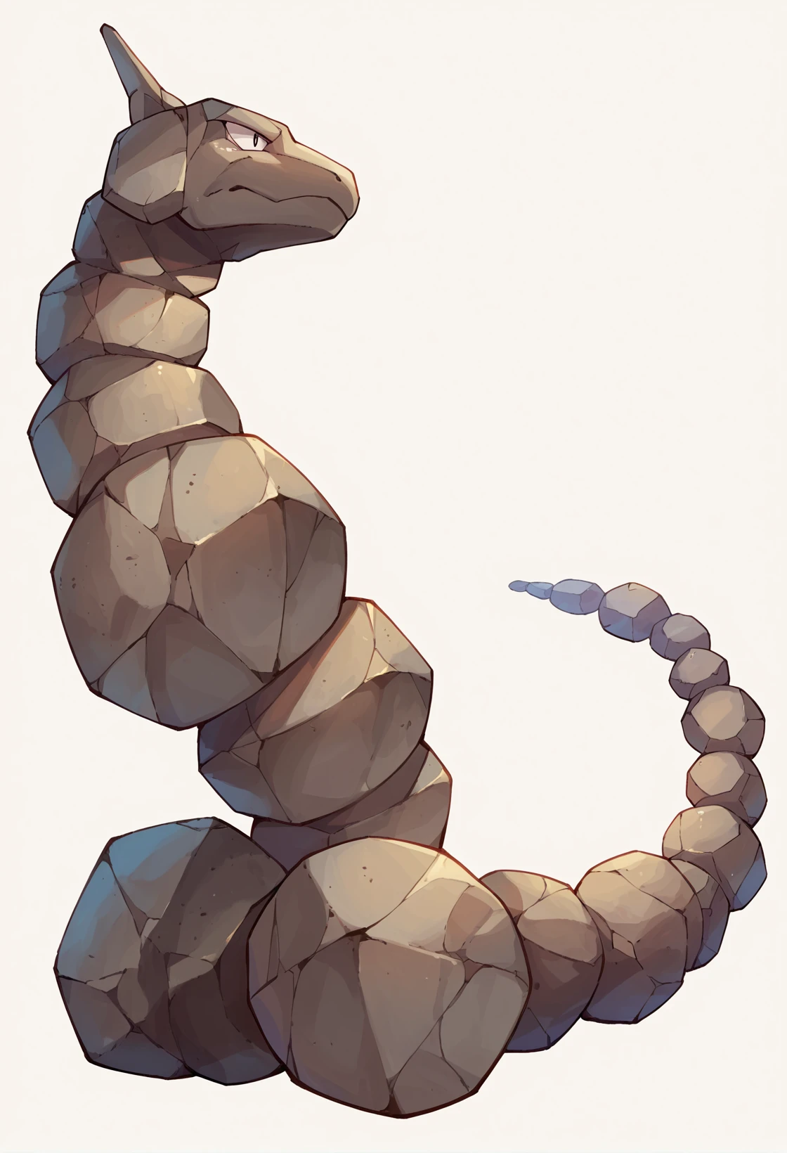 score_9, score_8_up, score_7_up, score_6_up, source_furry, dof, full-length portrait, solo, white background, <lora:POKEMON_ONIX:1> onix, stone body, pokemon (creature)
