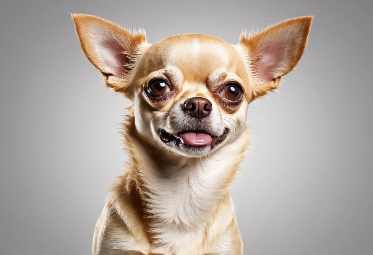 super realistic image ultra quality and super high resolution and sharp focus, photorealistic style of Chihuahua breed dog dynamic pose, playful and playful,