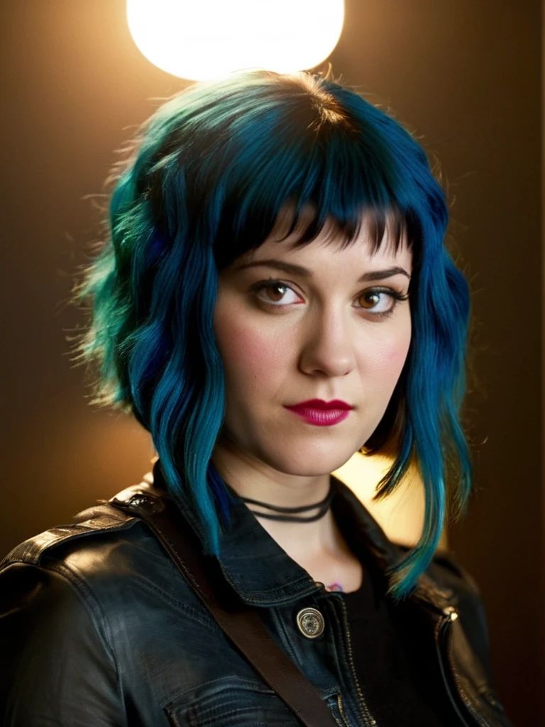 warm lighting<lora:melwinstead_v1.6_SDXL:1>a woman melwinstead as Ramona Flowers,portrait,bangs, best quality,masterpiece,