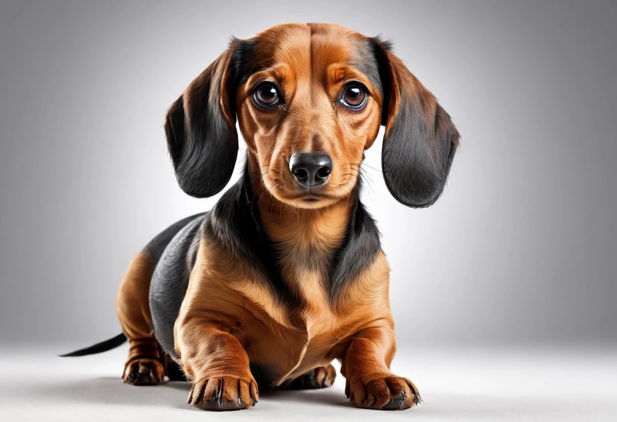 super realistic image ultra quality and super high resolution and sharp focus, photorealistic style of dachshund dog, dynamic poses