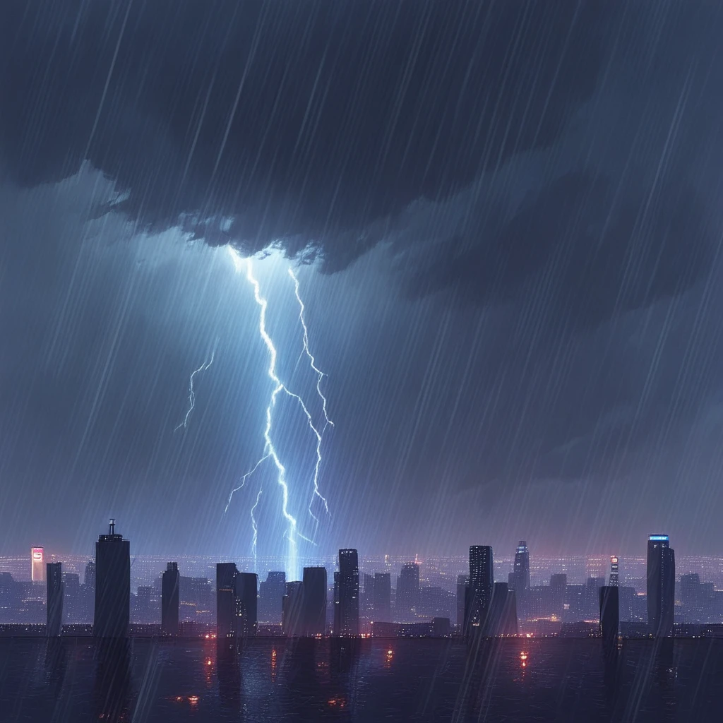 score_9, score_8_up, score_7_up, source_anime, cyberpunk theme, cityscape, metropolis, dark clouds, rainy, storm