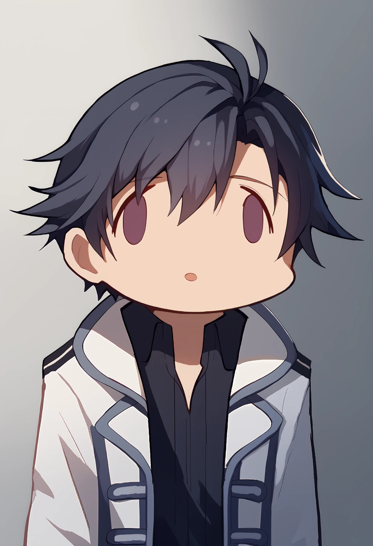 score_9, score_7_up, facefx, empty eyes, open mouth, chibi, meme, solo, portrait, sen3rean, black hair, white coat, black shirt,
<segment:yolo-AnzhcFaceseg640v2y8n.pt,0.3,0.3>