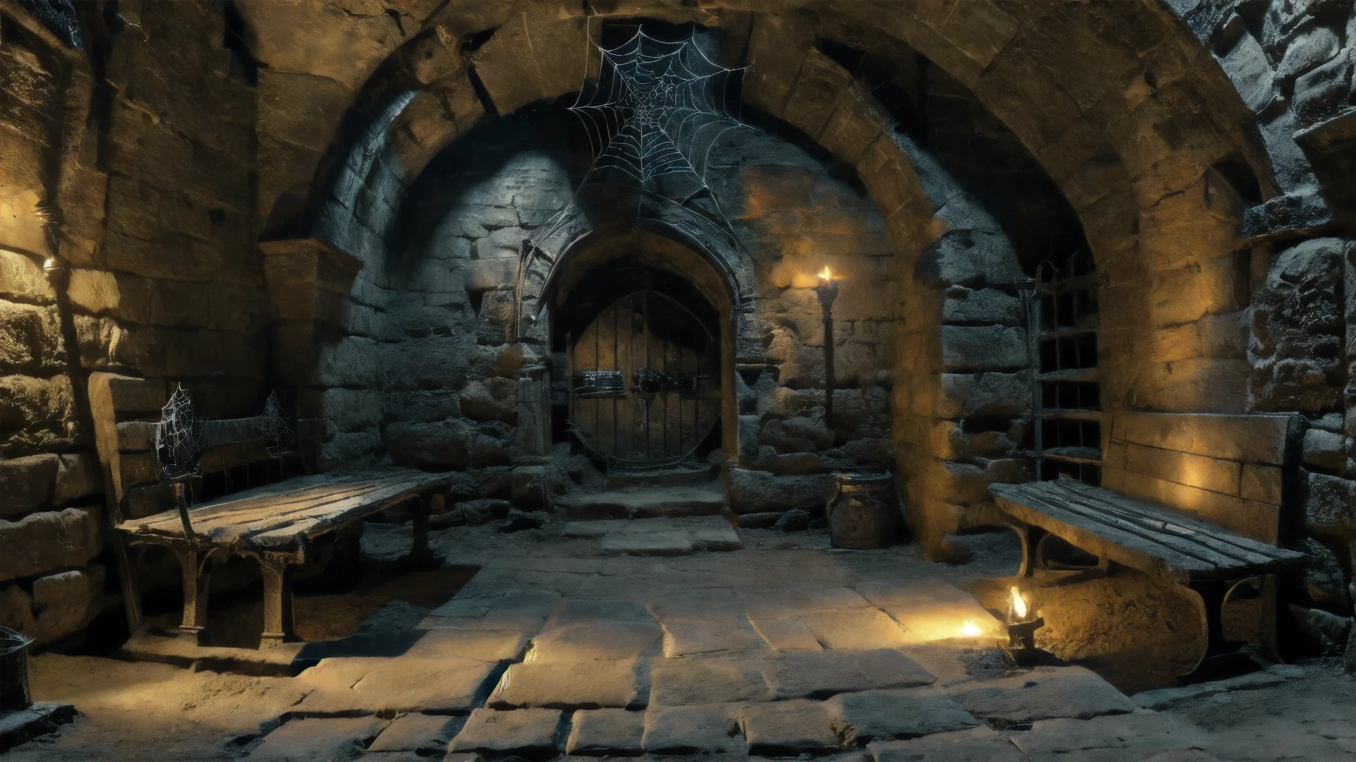 dungeon, underground, old, dust, spider web, bench, <lora:DeepDarkDungeon:0.8>, deepdarkdungeon, very detailed, <lora:more_details:0.6>, high quality, highres, masterpiece, best quality, 8k, intricate, detailed, <lora:add_detail:0.6>