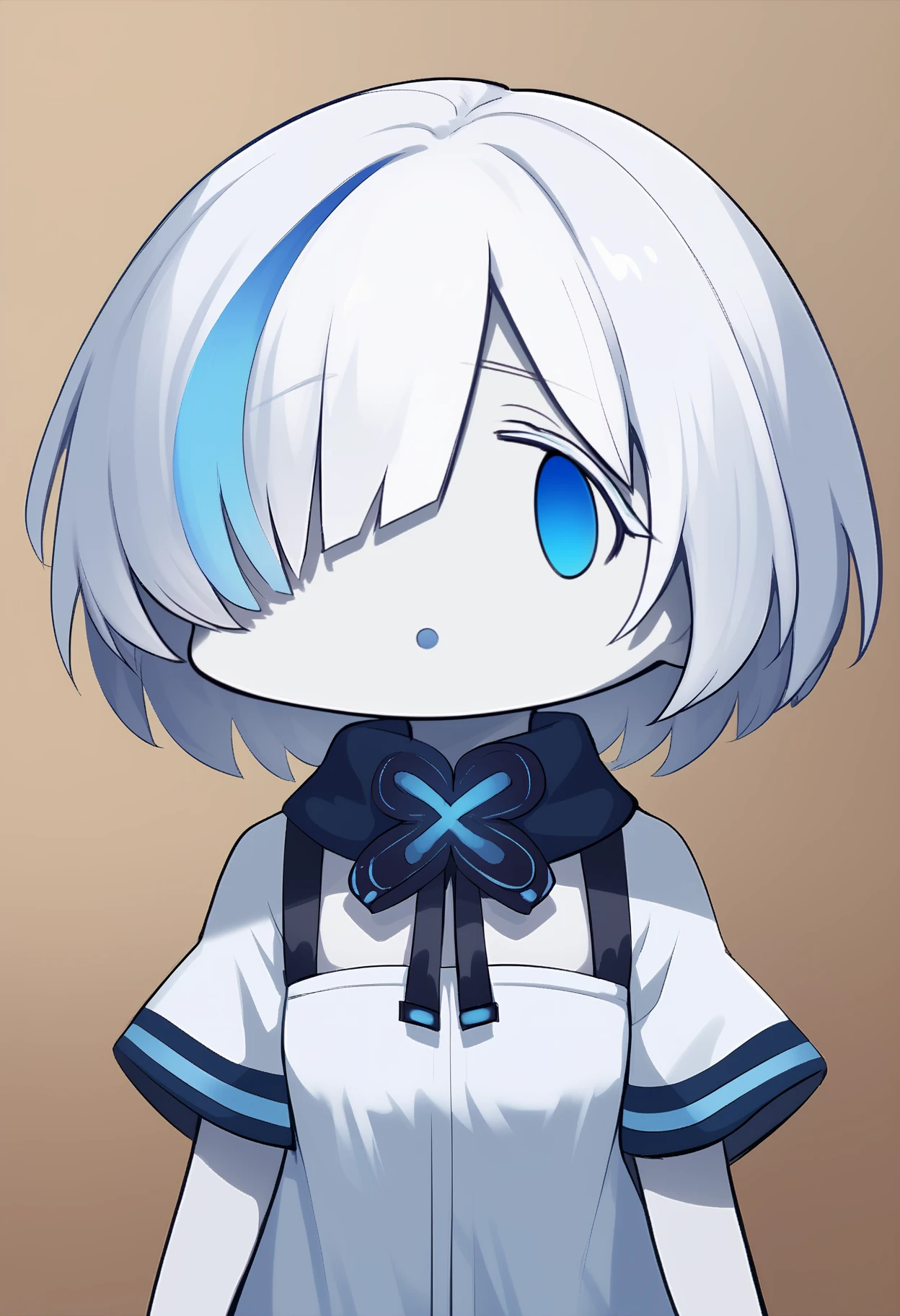 score_9, score_7_up, facefx, empty eyes, open mouth, chibi, meme, solo, portrait, white skin, blue eyes, multicolored hair, streaked hair, colored eyelashes, tbtypea, short hair, hair over one eye, small breasts, 
<segment:yolo-AnzhcFaceseg640v2y8n.pt,0.3,0.3>