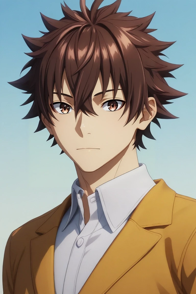 score_9, score_8_up, score_7_up, , rating_safe, , (3d:0.4), looking at viewer, , 1boy, solo, male focus, <lora:yuuya_tenjou_pony:0.8>, yuuya_tenjou, brown hair, brown eyes, short hair, hair between eyes, spiked hair, bangs, , , <lora:sdxl_lightning_8step_lora:1>