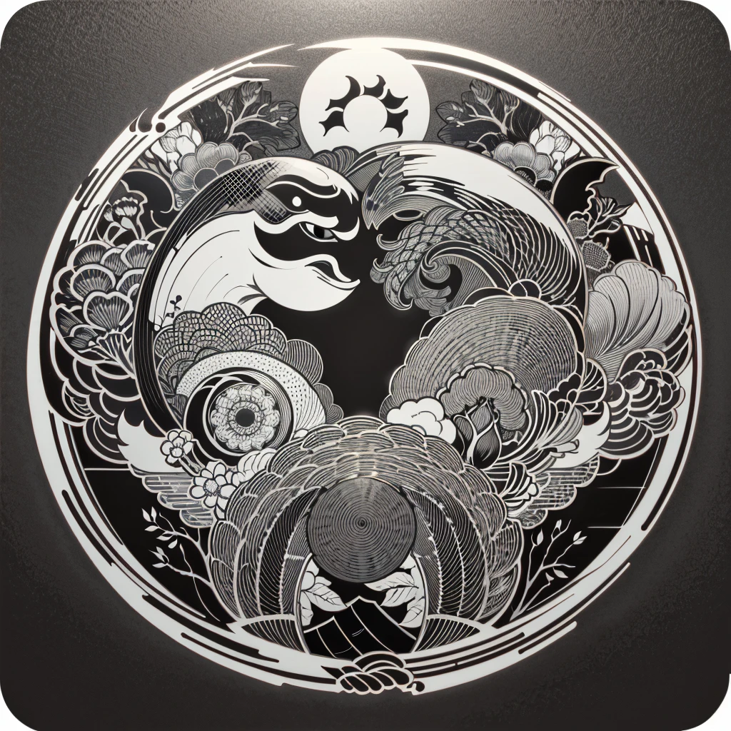 best quality,masterpiece,vector art
<lora:neg9V2_last:0.5> <lora:cartoonisationer-V4-8:0.5><lora:cartoonisationer:0.5> <lora:cartoonisationer-21st_ce:1>
<lora:kamon_V02:0.5>kamon, japanese crest, silhouettes, geometric patterns, monochrome, greyscale, simple background, white background <lora:kamon:0.5> å®¶ç´,
<mini