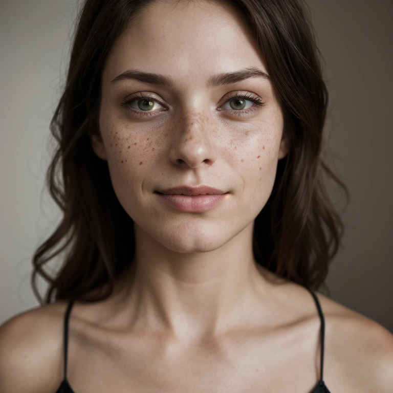 Woman with face peeling desperately wide eyes shocked expression on her face