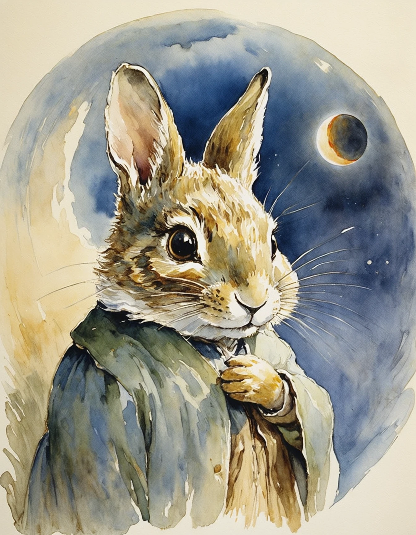 portrait, Eclipse elemental spirit. By artist Beatrix Potter