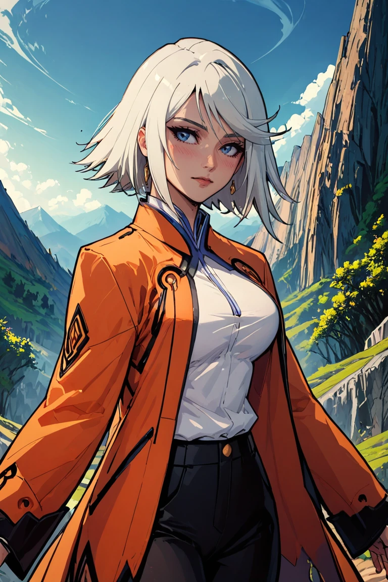 score_9, score_8_up, score_7_up, score_6_up,1girl, defRaineSage, bangs, orange jacket, white shirt, open clothes, black pants, pose, dutch angle, outside, mountain landscape, <lora:Expressive_H:0.69> Expressiveh, blush, volumetric lighting, (cinematic bokeh) <lora:Raine Sage Pony-000012:1>  <lora:BalsamiqueLycoXL:0.8>