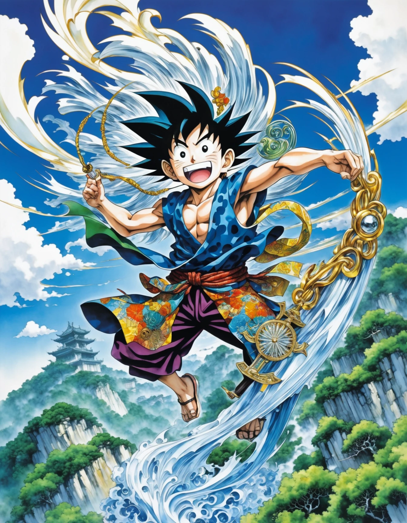 portrait, Wind elemental spirit. By artist Eiichiro Oda