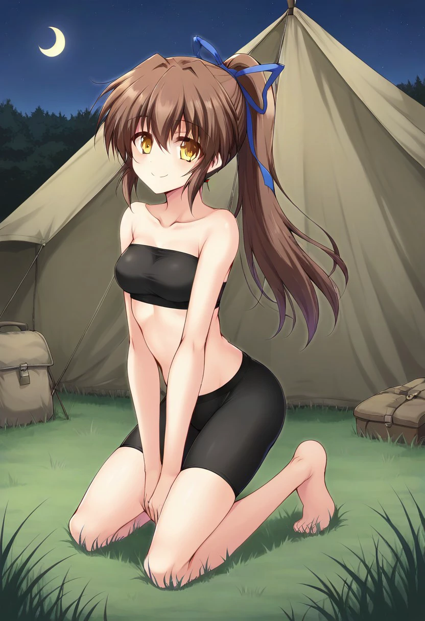 <lora:Minna-10:1>Minna, brown eyes , red hair , long hair , military uniform , uniform , military , black panties , wolf ears , wolf tail , wolf girl , striker unit , in the air ,