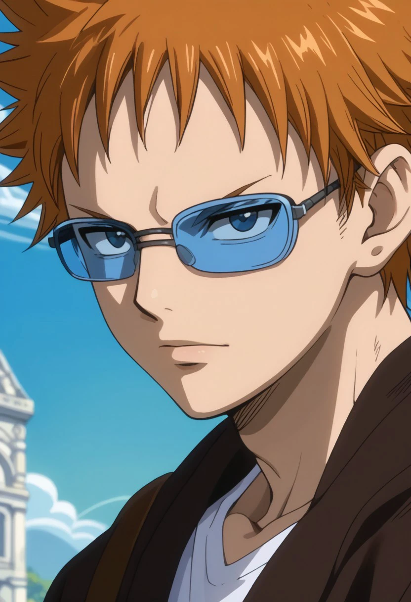 score_9, score_8_up, score_7_up, source_anime, rating_safe, LokeFT, blue Loke glasses, 1boy, male focus, anime screencap,