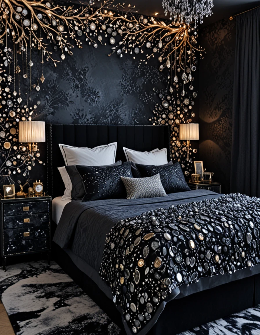 novuschroma63 style a bedroom  , made of jewels <lora:sdxl_lightning_8step_lora:1> <lora:novuschroma63 style:1>