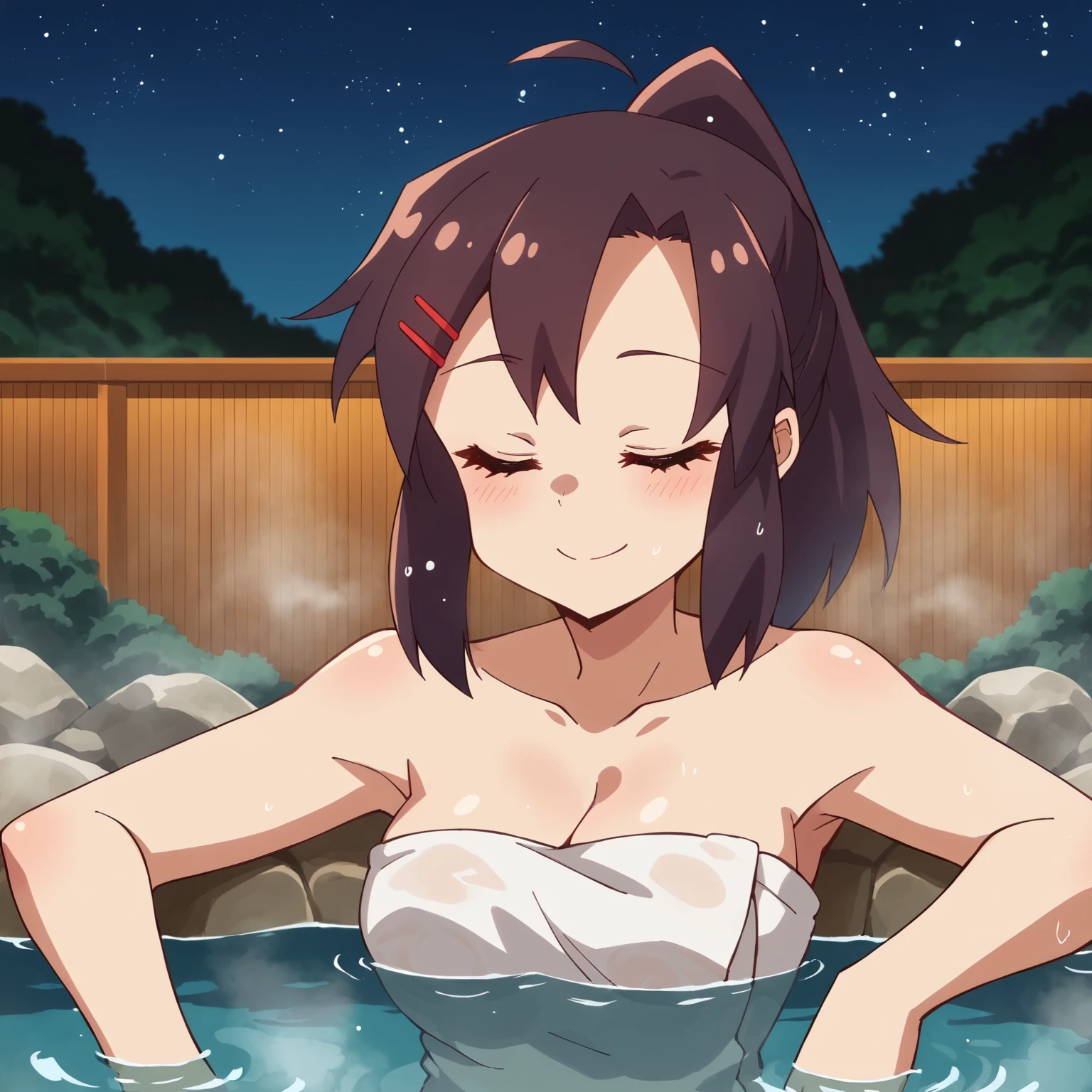 Megumin、Hand bra、Wet,After bath、Rejecting face、Being stripped by a blond bad boy