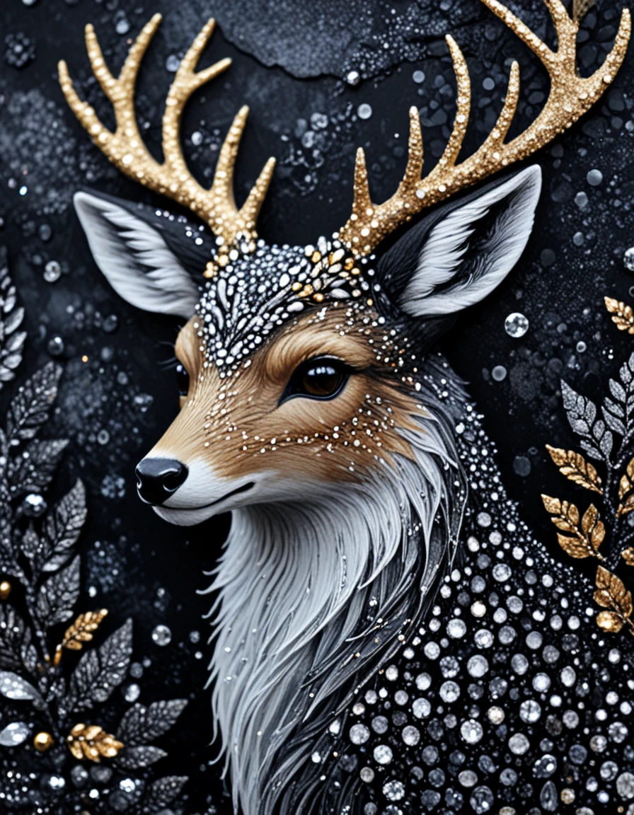 novuschroma63 style deer fox  , sparkling jewels <lora:sdxl_lightning_8step_lora:1> <lora:novuschroma63 style:1>