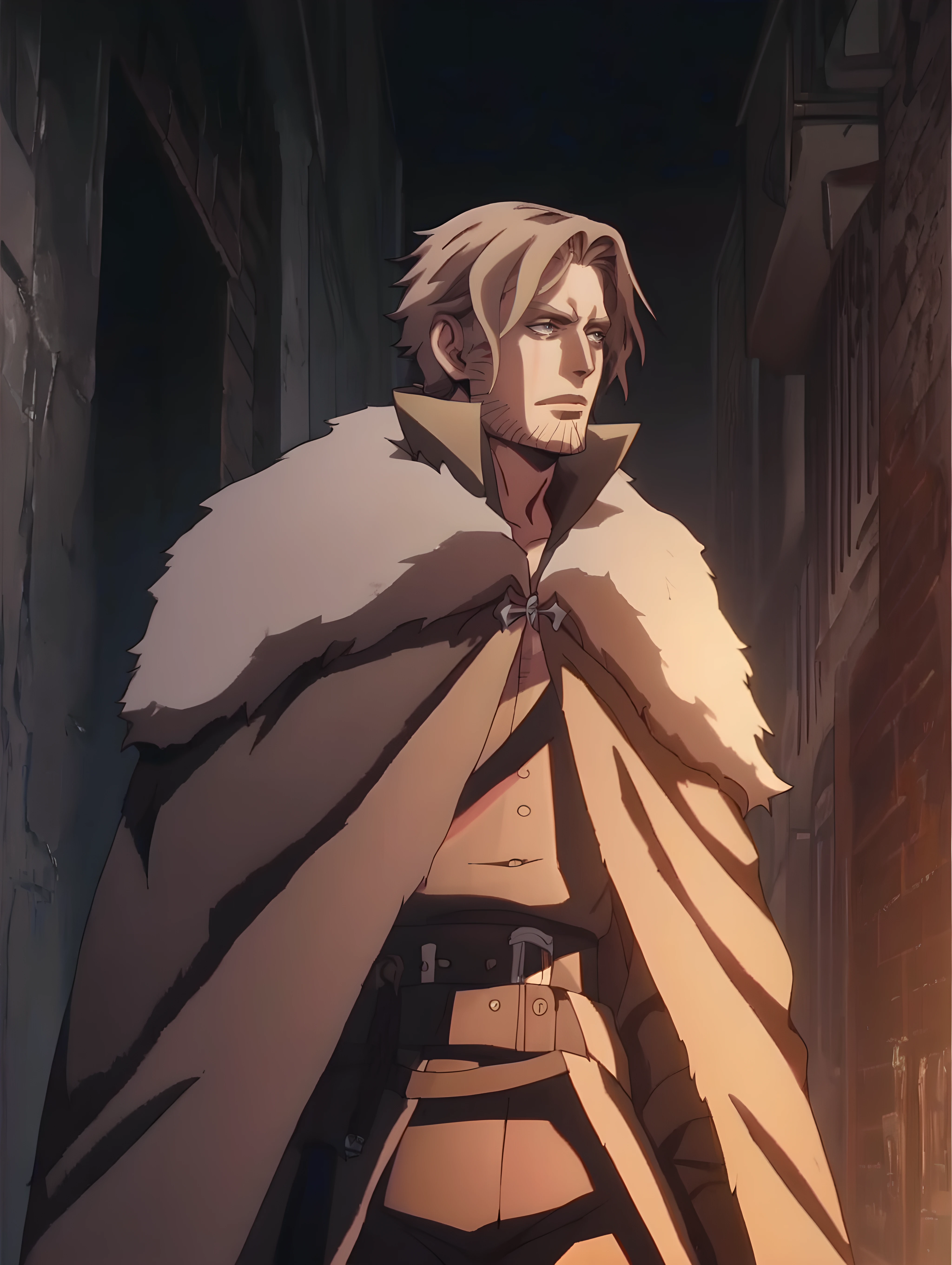 score_9, score_8_up, score_7_up, score_6_up, score_5_up, score_4_up, <lora:Castlevania_Anime_Artstyle_v1:1> castlevania, artstyle, anime screencap, 1 extremely old man, in dark medieval alley, hunchback, grey hair, grey mutton chops, brown weathered coat, hood, portrait