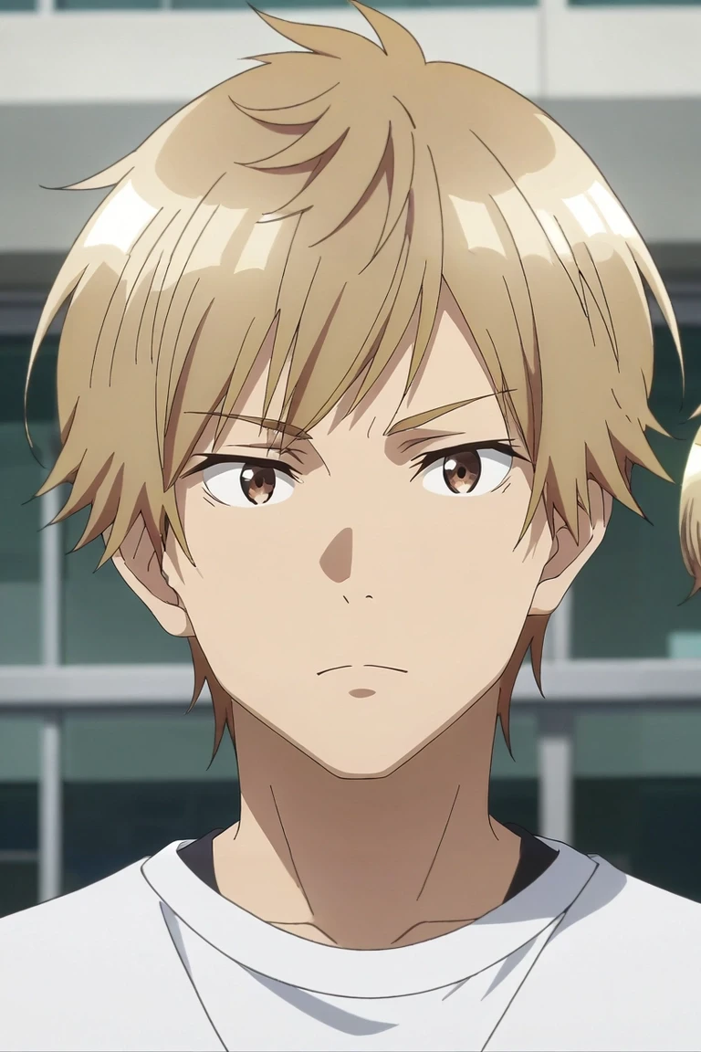 score_9, score_8_up, score_7_up, , rating_safe, intricate details, anime screencap, , , , depth of field, 1boy, solo, male focus, <lora:shuuji_nakamura_pony:0.8>, shuuji_nakamura, blonde hair, brown eyes, short hair, , , <lora:sdxl_lightning_8step_lora:1>