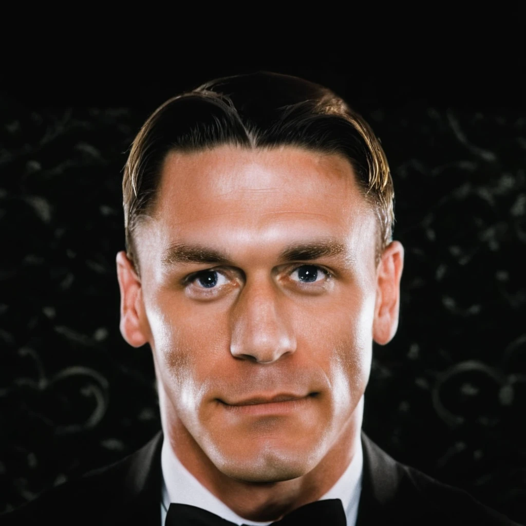 DLSR photo of ÉÃ¸É¦É³È¼ÇÉ³É face, using a tuxedo, lace, professional photography, high resolution, detailed photo, portrait, RAW, analog film, still film, 50mm, f/16, uhd, hdr, 4k, cinematic lighting, adobe lightroom <lora:johncena-ÉÃ¸É¦É³È¼ÇÉ³É-xl_6800_lora_f32:1>