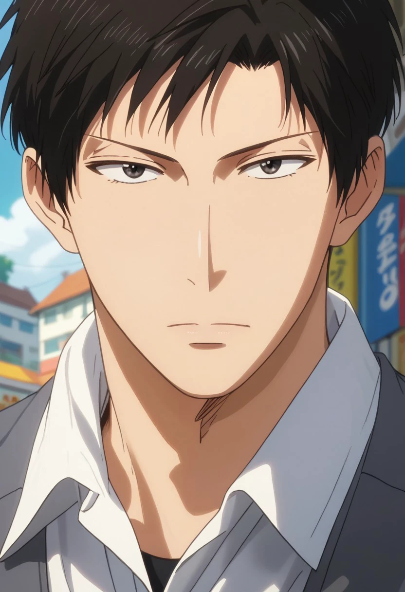 score_9, score_8_up, score_7_up, source_anime, rating_safe, NozakiGSN, black Nozaki hair, black Nozaki eyes, 1boy, male focus, anime screencap,